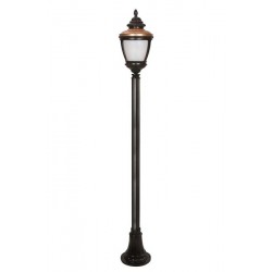 Modi Bahçe Aydınlatma BDR-68011-1BSY-BOP Kahverengi/Siyah Boyalı Dış Mekan Aydınlatma E27 Aluminyum Döküm Dip Polikarbon Cam 30cm