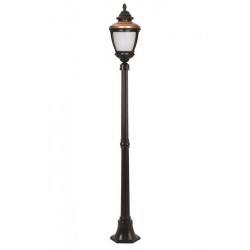 Modi Bahçe Aydınlatma BDR-68011-1BSY-KOP Kahverengi/Siyah Boyalı Dış Mekan Aydınlatma E27 Aluminyum Döküm Dip Polikarbon Cam 26cm