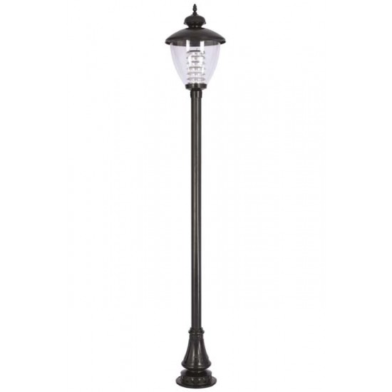 Modi Bahçe Aydınlatma BDR-68014-BSY Siyah Boyalı Dış Mekan Aydınlatma E27 Aluminyum Döküm Dip Polikarbon Cam 40cm