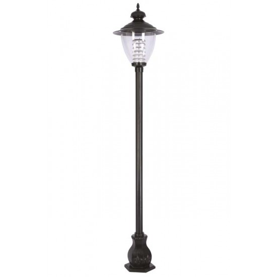 Modi Bahçe Aydınlatma BDR-68016-BSY Siyah Boyalı Dış Mekan Aydınlatma E27 Aluminyum Döküm Dip Polikarbon Cam 50cm