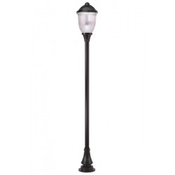 Modi Bahçe Aydınlatma BDR-68019-BSY Siyah Boyalı Dış Mekan Aydınlatma E27 Aluminyum Döküm Dip Polikarbon Cam 40cm