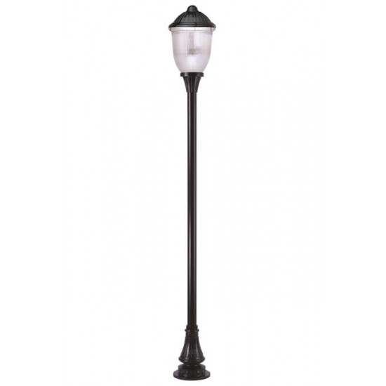 Modi Bahçe Aydınlatma BDR-68019-BSY Siyah Boyalı Dış Mekan Aydınlatma E27 Aluminyum Döküm Dip Polikarbon Cam 40cm
