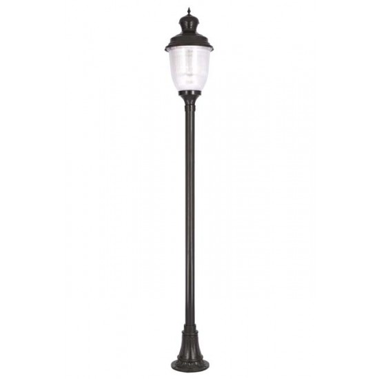Modi Bahçe Aydınlatma BDR-68020-BSY Siyah Boyalı Dış Mekan Aydınlatma E27 Aluminyum Döküm Dip Polikarbon Cam 45cm