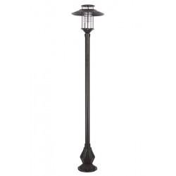 Modi Bahçe Aydınlatma BDR-68024-BSY Siyah Boyalı Dış Mekan Aydınlatma E27 Aluminyum Döküm Dip Akrilik Cam 50cm