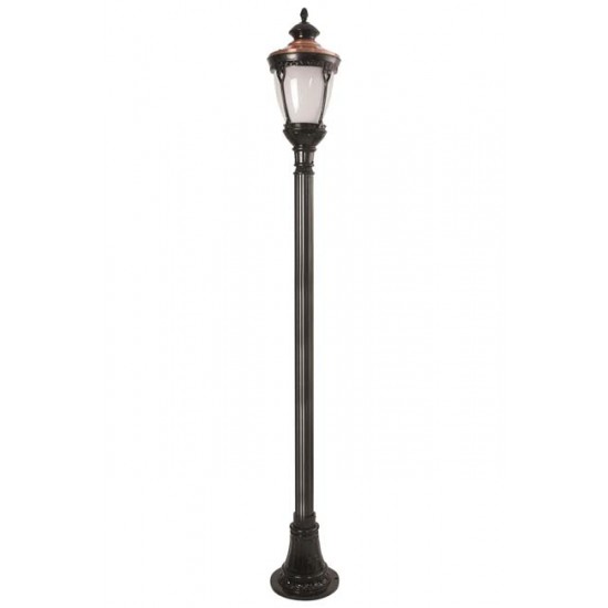 Modi Bahçe Aydınlatma BDR-68026-1BSY-OP Kahverengi/Siyah Boyalı Dış Mekan Aydınlatma E27 Aluminyum Polikarbon Cam 30cm