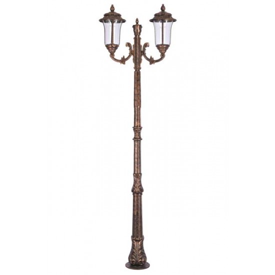Modi Bahçe Aydınlatma BDR-68029-BKR Kahverengi Boyalı Dış Mekan Aydınlatma E27 Aluminyum Döküm Dip Akrilik Cam 80cm