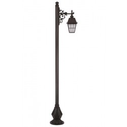Modi Bahçe Aydınlatma BDR-68034-1BSY-OP Siyah Boyalı Dış Mekan Aydınlatma E27 Aluminyum Cam 50x30cm