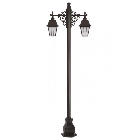 Modi Bahçe Aydınlatma BDR-68034-2BSY-OP Siyah Boyalı Dış Mekan Aydınlatma E27 Aluminyum Cam 90x23cm