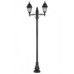 Modi Bahçe Aydınlatma BDR-68038-2BSY-M1-OP Siyah Boyalı Dış Mekan Aydınlatma E27 Aluminyum Döküm Dip Cam 90x30cm