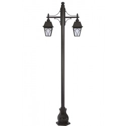 Modi Bahçe Aydınlatma BDR-68038-2BSY-M3-OP Siyah Boyalı Dış Mekan Aydınlatma E27 Aluminyum Döküm Dip Cam 90x30cm