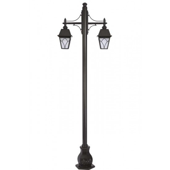 Modi Bahçe Aydınlatma BDR-68038-2BSY-M3-OP Siyah Boyalı Dış Mekan Aydınlatma E27 Aluminyum Döküm Dip Cam 90x30cm