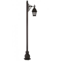 Modi Bahçe Aydınlatma BDR-68039-1BSY-M1-OP Siyah Boyalı Dış Mekan Aydınlatma E27 Aluminyum Döküm Dip Cam 50x23cm