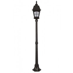 Modi Bahçe Aydınlatma BDR-68039-BSY-BOP Siyah Boyalı Dış Mekan Aydınlatma E27 Aluminyum Döküm Dip Cam 23cm
