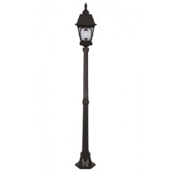 Modi Bahçe Aydınlatma BDR-68040-1BSY-M1-OP Siyah Boyalı Dış Mekan Aydınlatma E27 Aluminyum Döküm Dip Cam 23cm