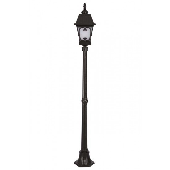 Modi Bahçe Aydınlatma BDR-68040-1BSY-M1-OP Siyah Boyalı Dış Mekan Aydınlatma E27 Aluminyum Döküm Dip Cam 23cm