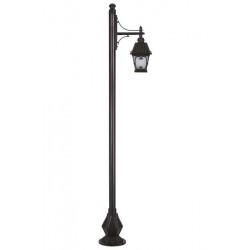 Modi Bahçe Aydınlatma BDR-68040-1BSY-M2-OP Siyah Boyalı Dış Mekan Aydınlatma E27 Aluminyum Döküm Dip Cam 50x23cm