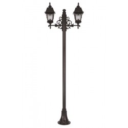 Modi Bahçe Aydınlatma BDR-68040-2BSY-M1-OP Siyah Boyalı Dış Mekan Aydınlatma E27 Aluminyum Döküm Dip Cam 90x23cm