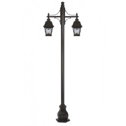 Modi Bahçe Aydınlatma BDR-68040-2BSY-M2-OP Siyah Boyalı Dış Mekan Aydınlatma E27 Aluminyum Döküm Dip Cam 90x23cm
