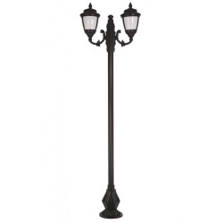 Modi Bahçe Aydınlatma BDR-68042-2BSY-M1-OP Siyah Boyalı Dış Mekan Aydınlatma E27 Aluminyum Döküm Dip Polikarbon Cam 95x28cm