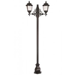 Modi Bahçe Aydınlatma BDR-68042-2BSY-M2-OP Siyah Boyalı Dış Mekan Aydınlatma E27 Aluminyum Döküm Dip Polikarbon Cam 95x28cm