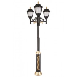 Modi Bahçe Aydınlatma BDR-68042-3BSY-OP Sarı/Siyah Boyalı Dış Mekan Aydınlatma E27 Aluminyum Döküm Dip Polikarbon Cam 90cm