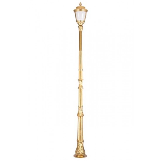 Modi Bahçe Aydınlatma BDR-68042-BSA-OP Sarı Boyalı Dış Mekan Aydınlatma E27 Aluminyum Polikarbon Cam 28cm