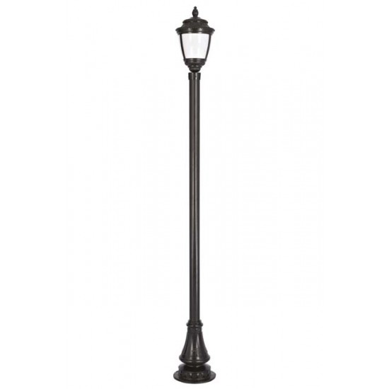 Modi Bahçe Aydınlatma BDR-68042-BSY-BOP Siyah Boyalı Dış Mekan Aydınlatma E27 Aluminyum Döküm Dip Polikarbon Cam 30cm