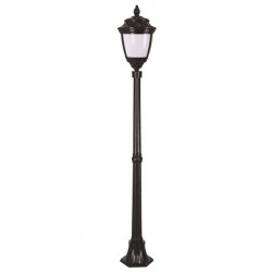 Modi Bahçe Aydınlatma BDR-68042-BSY-KOP Siyah Boyalı Dış Mekan Aydınlatma E27 Aluminyum Döküm Dip Polikarbon Cam 28cm