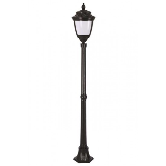Modi Bahçe Aydınlatma BDR-68042-BSY-KOP Siyah Boyalı Dış Mekan Aydınlatma E27 Aluminyum Döküm Dip Polikarbon Cam 28cm