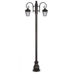Modi Bahçe Aydınlatma BDR-68043-2BSY-M1-OP Siyah Boyalı Dış Mekan Aydınlatma E27 Aluminyum Döküm Dip Cam 90x23cm
