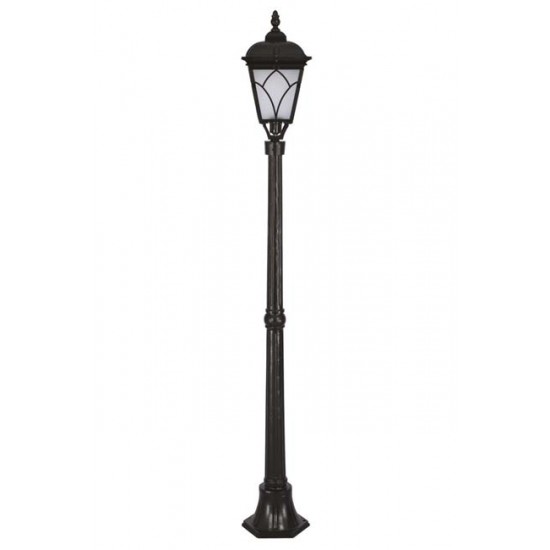 Modi Bahçe Aydınlatma BDR-68043-BSY-KOP Siyah Boyalı Dış Mekan Aydınlatma E27 Aluminyum Döküm Dip Cam 23cm