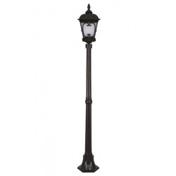 Modi Bahçe Aydınlatma BDR-68044-1BSY-M1-OP Siyah Boyalı Dış Mekan Aydınlatma E27 Aluminyum Döküm Dip Cam 23cm