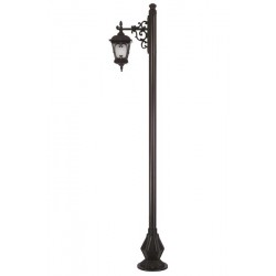 Modi Bahçe Aydınlatma BDR-68044-1BSY-M2-OP Siyah Boyalı Dış Mekan Aydınlatma E27 Aluminyum Döküm Dip Cam 50x23cm