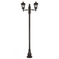 Modi Bahçe Aydınlatma BDR-68044-2BSY-M1-OP Siyah Boyalı Dış Mekan Aydınlatma E27 Aluminyum Döküm Dip Cam 90x23cm