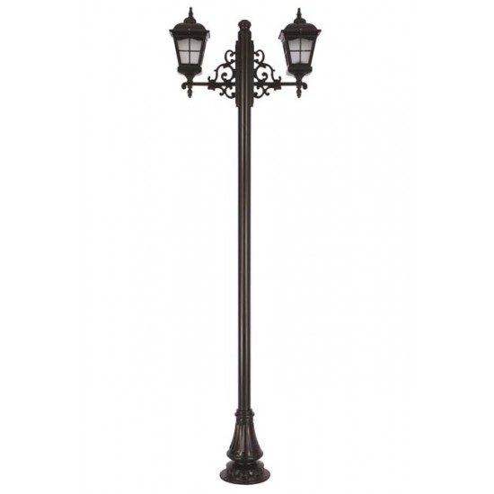 Modi Bahçe Aydınlatma BDR-68045-2BSY-M1-OP Siyah Boyalı Dış Mekan Aydınlatma E27 Aluminyum Döküm Dip Cam 90x23cm