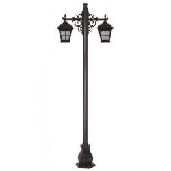 Modi Bahçe Aydınlatma BDR-68045-2BSY-M2-OP Siyah Boyalı Dış Mekan Aydınlatma E27 Aluminyum Döküm Dip Cam 90x23cm