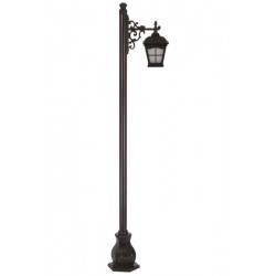 Modi Bahçe Aydınlatma BDR-68045-BSY-M2-OP Siyah Boyalı Dış Mekan Aydınlatma E27 Aluminyum Döküm Dip Cam 50x23cm
