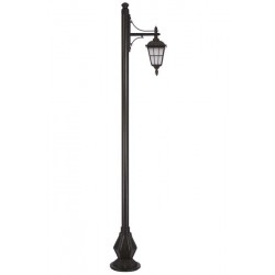 Modi Bahçe Aydınlatma BDR-68046-BSY-M1-OP Siyah Boyalı Dış Mekan Aydınlatma E27 Aluminyum Döküm Dip Cam 50x30cm