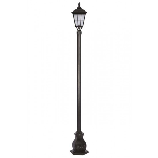Modi Bahçe Aydınlatma BDR-68046-BSY-M2-OP Siyah Boyalı Dış Mekan Aydınlatma E27 Aluminyum Döküm Dip Cam 30cm