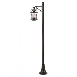 Modi Bahçe Aydınlatma BDR-68047-1BSY-M1-OP Siyah Boyalı Dış Mekan Aydınlatma E27 Aluminyum Döküm Dip Akrilik Cam 45x30cm