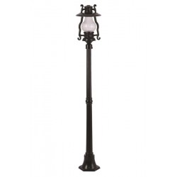 Modi Bahçe Aydınlatma BDR-68047-1BSY-M2-OP Siyah Boyalı Dış Mekan Aydınlatma E27 Aluminyum Döküm Dip Akrilik Cam 30cm
