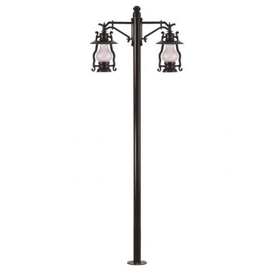 Modi Bahçe Aydınlatma BDR-68047-2BSY-M2-OP Siyah Boyalı Dış Mekan Aydınlatma E27 Aluminyum Döküm Dip Akrilik Cam 90x30cm