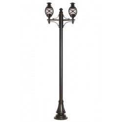Modi Bahçe Aydınlatma BDR-68048-2BSY-M2-OP Siyah Boyalı Dış Mekan Aydınlatma E27 Aluminyum Döküm Dip Polikarbon Cam 70x22cm