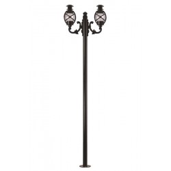 Modi Bahçe Aydınlatma BDR-68048-2BSY-M4-OP Siyah Boyalı Dış Mekan Aydınlatma E27 Aluminyum Döküm Dip Polikarbon Cam 70x22cm