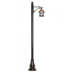 Modi Bahçe Aydınlatma BDR-68049-1BKR-OP Kahverengi/Siyah Boyalı Dış Mekan Aydınlatma E27 Aluminyum Döküm Dip Polikarbon Cam 45x30cm