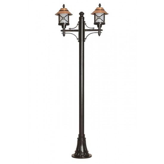 Modi Bahçe Aydınlatma BDR-68049-2BKR-M1-OP Kahverengi/Siyah Boyalı Dış Mekan Aydınlatma E27 Aluminyum Polikarbon Cam 90x30cm