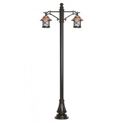 Modi Bahçe Aydınlatma BDR-68049-2BKR-M3-OP Kahverengi/Siyah Boyalı Dış Mekan Aydınlatma E27 Aluminyum Döküm Dip Polikarbon Cam 90x30cm