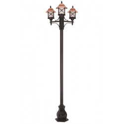 Modi Bahçe Aydınlatma BDR-68049-3BKR-OP Sarı/Siyah Boyalı Dış Mekan Aydınlatma E27 Aluminyum Döküm Dip Polikarbon Cam 90cm