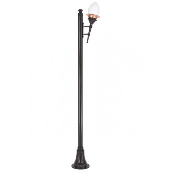 Modi Bahçe Aydınlatma BDR-68050-1BSY-OP Sarı/Siyah Boyalı Dış Mekan Aydınlatma E27 Aluminyum Döküm Dip Akrilik Cam 40x30cm