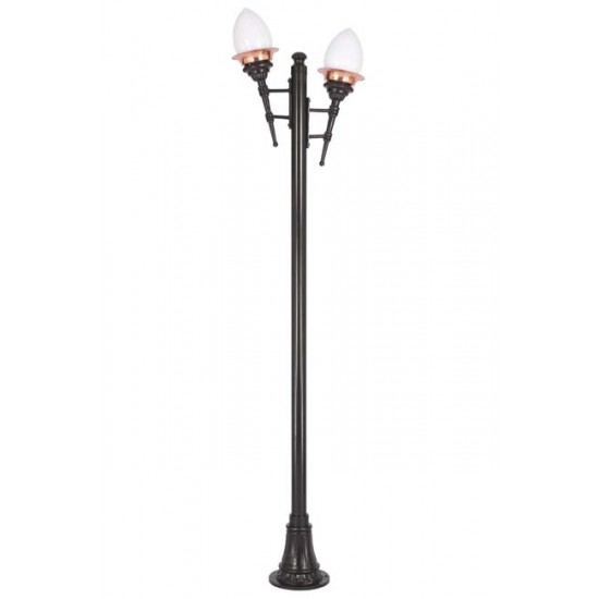 Modi Bahçe Aydınlatma BDR-68050-2BSY-OP Sarı/Siyah Boyalı Dış Mekan Aydınlatma E27 Aluminyum Döküm Dip Akrilik Cam 65x30cm